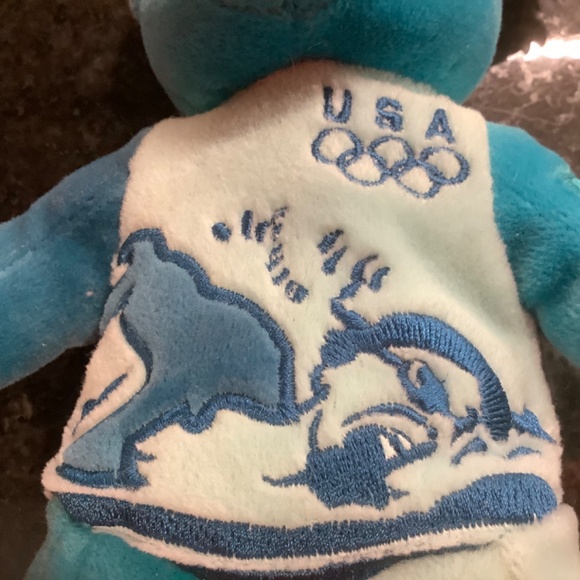 Swimming USA Olympics 2000 Bubbles Plush Bear - Picture 4 of 8